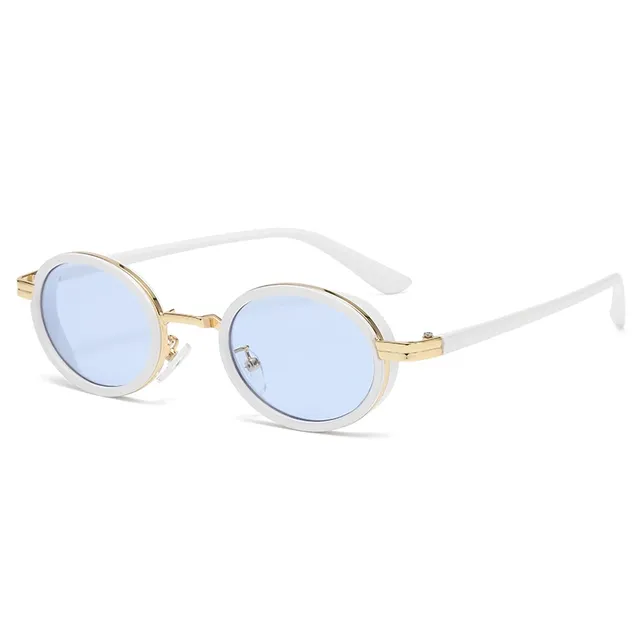 Lunettes de soleil ovales à monture métallique pour… – vue 5