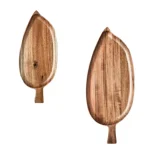 Plateau de service décoratif en bois, plateau de collation rectangulaire, centre de Table, assiette en bois élégante pour les fêtes de cuisine