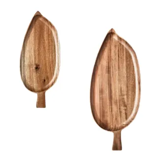 Plateau de service décoratif en bois