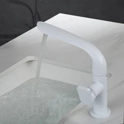 Mitigeur Lavabo Monocommande Monotrou Laiton Or Brossé… – vue 4