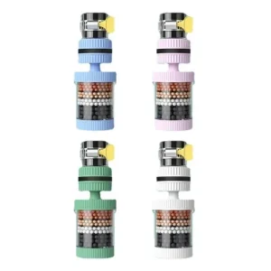 Filtre de robinet amovible à 6 couches – Dispositif d&rsquo;économie d&rsquo;eau lavable et universel anti-éclaboussures pour l&rsquo;eau propre du robinet de cuisine