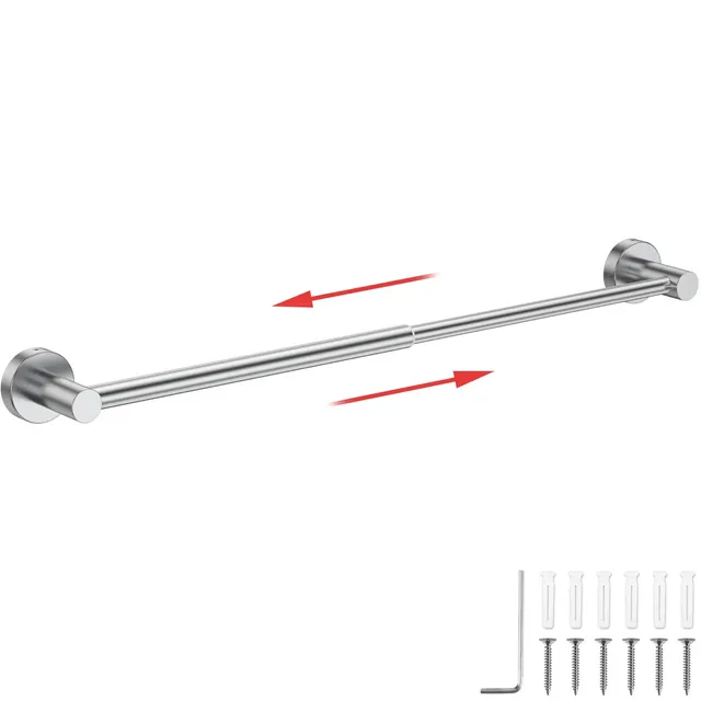 Barre serviettes murale extensible télescopique acier…