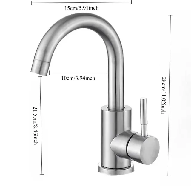 Robinet de lavabo de salle de bains en Nickel noir – vue 6