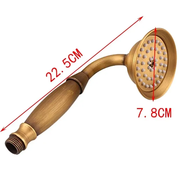 Pommeau douche main or rose rétro classique tête ronde… – vue 4