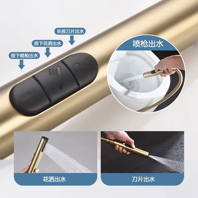 Robinet de Bidet en or Rose brossé – vue 4