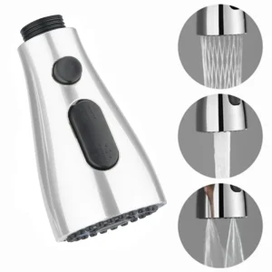 Pulvérisateur de robinet de rechange de cuisine, réglage du pommeau de douche à nervures, 3 modes, buse de remplacement standard Pulvérisateur de robinet de rechange de cuisine, réglage du pommeau de douche à nervures, 3 modes, buse de remplacement standard