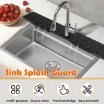 Protection contre les éclaboussures de robinet de cuisine en Silicone, anti-éclaboussures, séchage rapide, protection contre les éclaboussures d&rsquo;évier, tapis de plateau de vidange pliable de grande taille pour cuisine