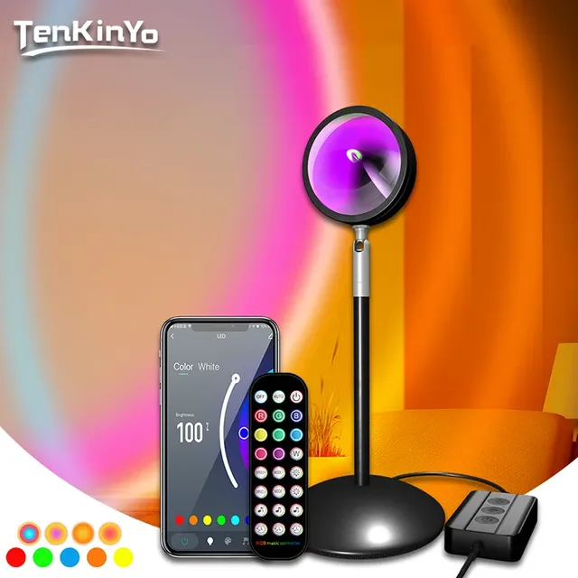 Lampe de projection LED RVB portable
