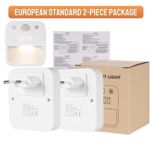 LED intelligente veilleuse horloge moderne applique ue prise dans le mur blanc chaud crépuscule à l’aube capteur pour chambre couloir LED intelligente veilleuse horloge moderne applique ue prise dans le mur blanc chaud crépuscule à l’aube capteur pour chambre couloir