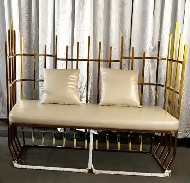 Banquette événementielle artdéco deux places barreaux… – vue 3