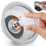 Filtre d&rsquo;évier de cuisine en acier inoxydable, Anti-blocage, crépine d&rsquo;égout, filet de vidange de sol de salle de bains, collecteur de cheveux, filtres à ordures