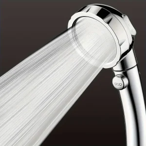 Pommeau de douche rehausseur argenté de style allemand, 1 pièce, pour la douche et le bain à domicile, grande sortie d’eau pressurisée Pommeau de douche rehausseur argenté de style allemand, 1 pièce, pour la douche et le bain à domicile, grande sortie d’eau pressurisée