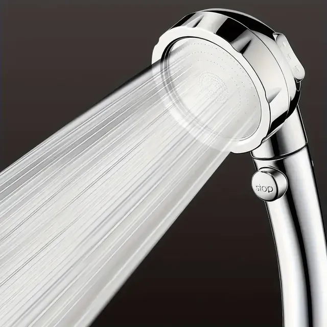 Pommeau de douche rehausseur argenté de style allemand
