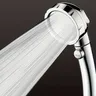 Pommeau de douche rehausseur argenté de style allemand – vue 1