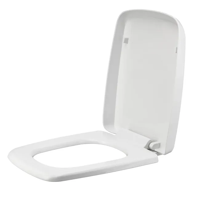 Siège de toilette en forme de D