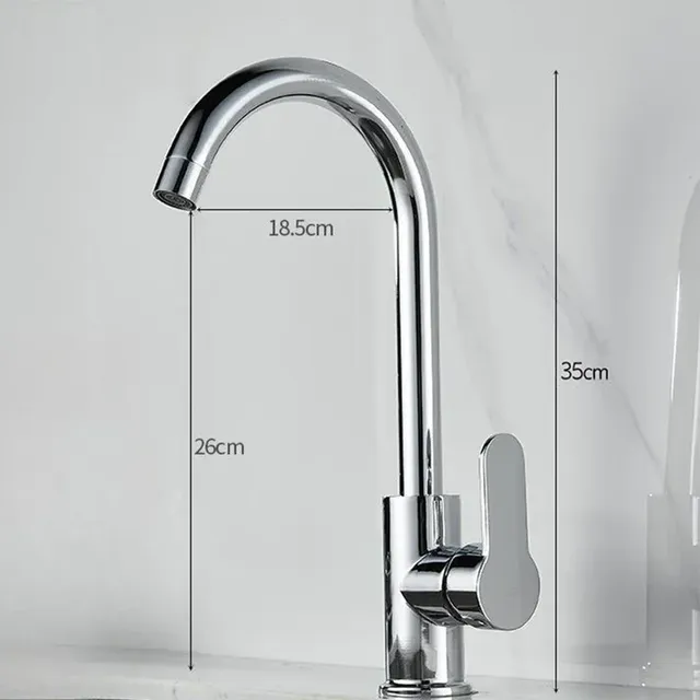 Robinet de cuisine à poignée unique en acier inoxydable… – vue 5