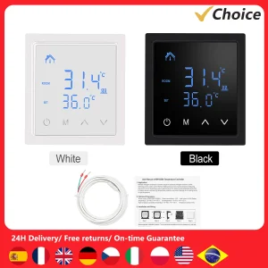 Smart Thermoandre16A Régulateur de température de chauffage au sol avec écran tactile LED, 85-265V, contrôle de chauffage électrique Smart Thermoandre16A Régulateur de température de chauffage au sol avec écran tactile LED, 85-265V, contrôle de chauffage électrique