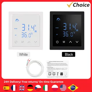 Thermostat mural tactile intelligent numérique écran LED grand…