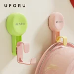 UFORU support de rangement de lavabo en plastique salle de bain domestique crochet à ventouse puissant support de lavabo mural sans poinçon de dopamine