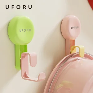 UFORU support de rangement de lavabo en plastique salle de bain domestique crochet à ventouse puissant support de lavabo mural sans poinçon de dopamine