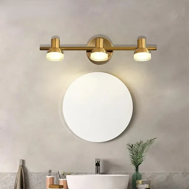LED moderne miroir avant lumière 3/4 têtes cuivre… – vue 4