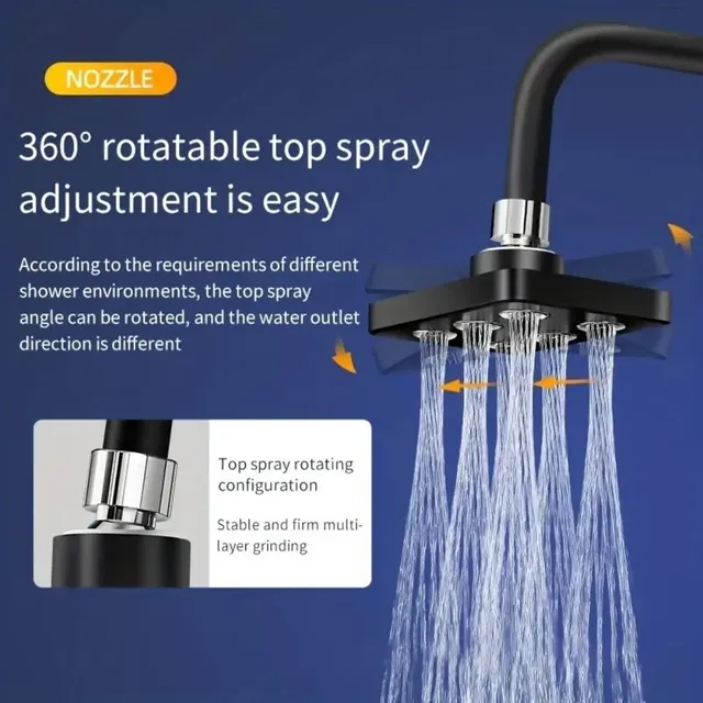 Pommeau de douche haute pression 360 ° Pommeau de douche… – vue 5