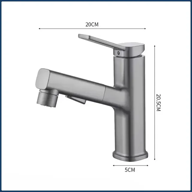 Robinet de lavabo en laiton chaud et froid – vue 7