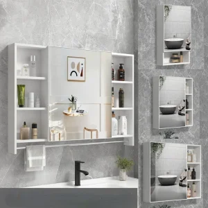 Miroir de beauté LED pour salle de bain, avec désembueur, variateur, barre à serviettes, mur en aluminium, miroir intelligent, Coiffeuse, maquillage, miroir de vanité Miroir de beauté LED pour salle de bain, avec désembueur, variateur, barre à serviettes, mur en aluminium, miroir intelligent, Coiffeuse, maquillage, miroir de vanité
