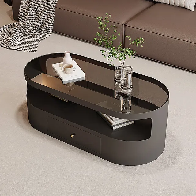Table basse ovale au Design moderne – vue 5