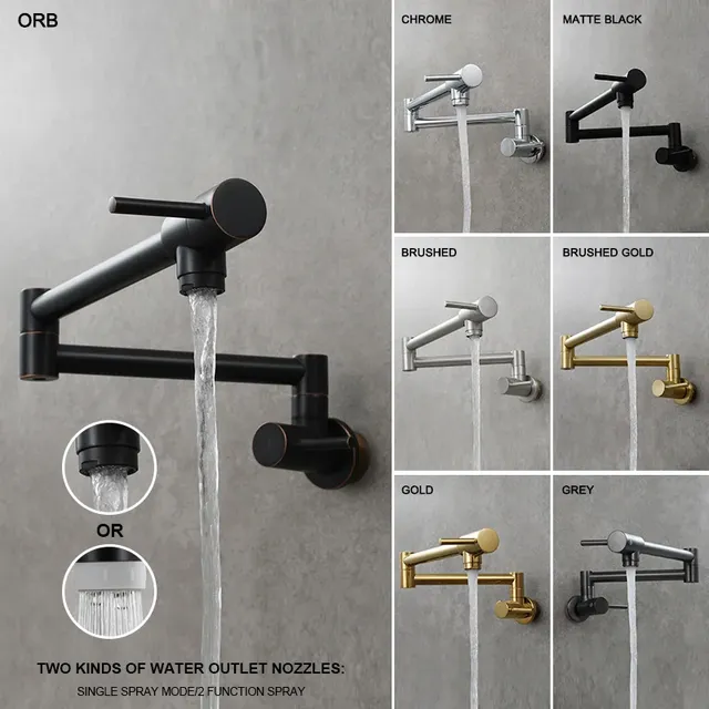 Robinet de cuisine pliable à montage mural – vue 2
