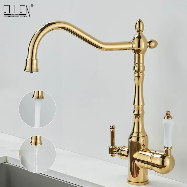Robinets de cuisine en laiton Antique