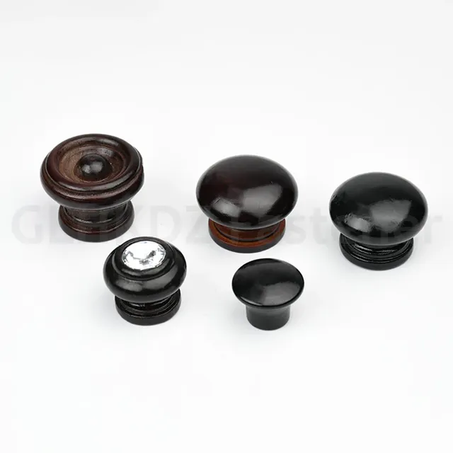 10 pièces boutons d'armoire ronds en bois boutons de… – vue 6