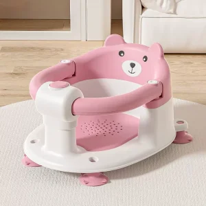 Siège de bain pour bébé, Support de baignoire pour douche pour nouveau-né, avec accoudoir pliable, antidérapant, mignon, dessin animé, Support de chaise de bain pour tout-petits Siège de bain pour bébé, Support de baignoire pour douche pour nouveau-né, avec accoudoir pliable, antidérapant, mignon, dessin animé, Support de chaise de bain pour tout-petits