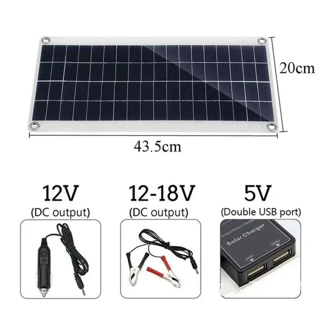 Kit de panneaux solaires 30W 12V avec double sortie USB… – vue 3