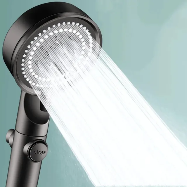 Pommeau douche haute pression réglable cinq modes arrêt…