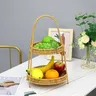 Panier en bambou tissé à la main à deux…