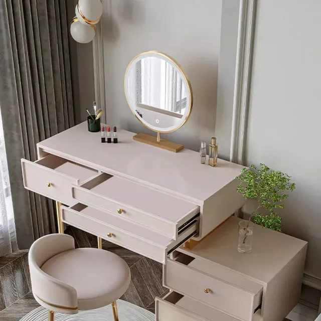 Lumière LED miroir coiffeuse chambre moderne luxe blanc… – vue 4
