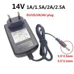 Alimentation 220v à 14v, transformateur 220v 14v ac dc 14v, 14 volts, 14 4 volts, adaptateur UK AU US EU 1A 1,5a 2A 2,5a AC DC
