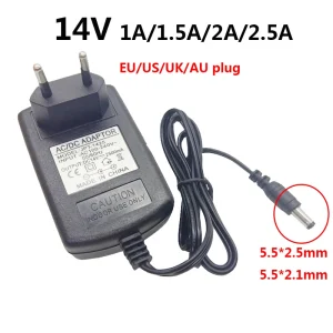 Alimentation 220v à 14v, transformateur 220v 14v ac dc 14v, 14 volts, 14 4 volts, adaptateur UK AU US EU 1A 1,5a 2A 2,5a AC DC Alimentation 220v à 14v, transformateur 220v 14v ac dc 14v, 14 volts, 14 4 volts, adaptateur UK AU US EU 1A 1,5a 2A 2,5a AC DC