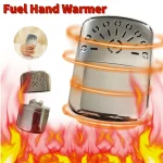 Chauffe-mains catalytique en alliage métallique réutilisable, chauffe-carburant liquide portable, chauffe-poche vintage, cadeaux chauffants d&rsquo;hiver