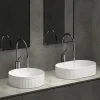 1 grand lavabo de salle de bain en céramique moderne, lavabo de salle de bain, lavabo de vanité de maison moderne (à l&rsquo;exclusion du robinet), adapté à la salle de bain sur balcon,