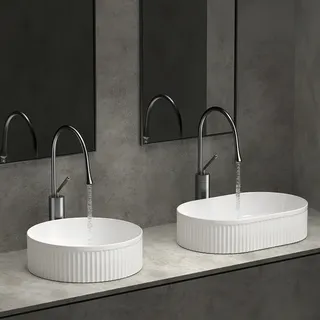 1 grand lavabo de salle de bain en céramique moderne