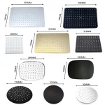 Pommeau de douche de haute qualité 8/10/12 pouces, douche de pluie G1/2, pomme de douche réglable pour salle de bain, douche à pulvérisation, Chrome poli, bain de pluie