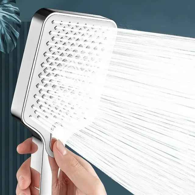 Pommeau douche carré grand débit trois vitesses réglable… – vue 2