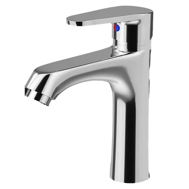 Mitigeur lavabo monocommande chromé corps cylindrique… – vue 4