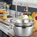 Bassin de vidange de tamis de riz en acier inoxydable épaissi, panier perforé, bassin de lavage de légumes, bassin de lavage de riz, bassin de fuite