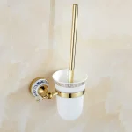 Accessoires de salle de bains, porte-papier mural, toilettes, anneau de serviette doré, boîte à savon, porte-gobelet, ensemble de matériel de salle de bains en céramique de luxe