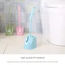 Brosse toilette porte socle fermé plastique rose menthe… – vue 2
