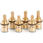 Valves de robinet universelles de remplacement, 3 pièces, fournitures de salle de bains et de cuisine, Valve intérieure de robinet à cartouche en laiton