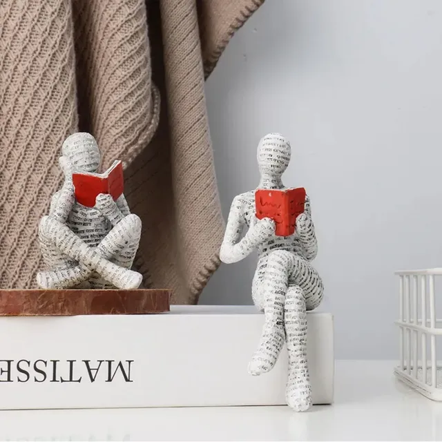 Figurines abstraites en résine pour décoration de maison – vue 3